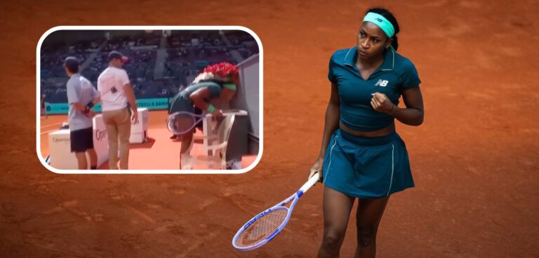 Zieke Gauff geeft over tijdens wedstrijd, maar vecht zich alsnog voorbij Cirstea